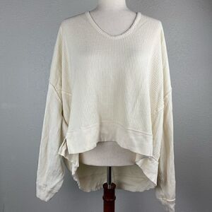 We The Free Oversized Cream Sweatshirt Size M EUC